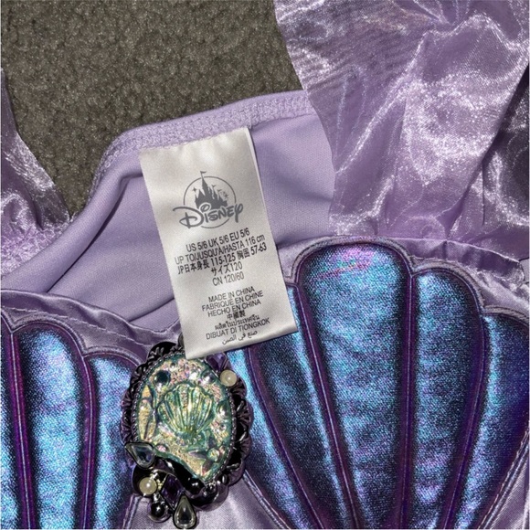 Disney princess Ariel costume top girls size 5/6 - Picture 3 of 4